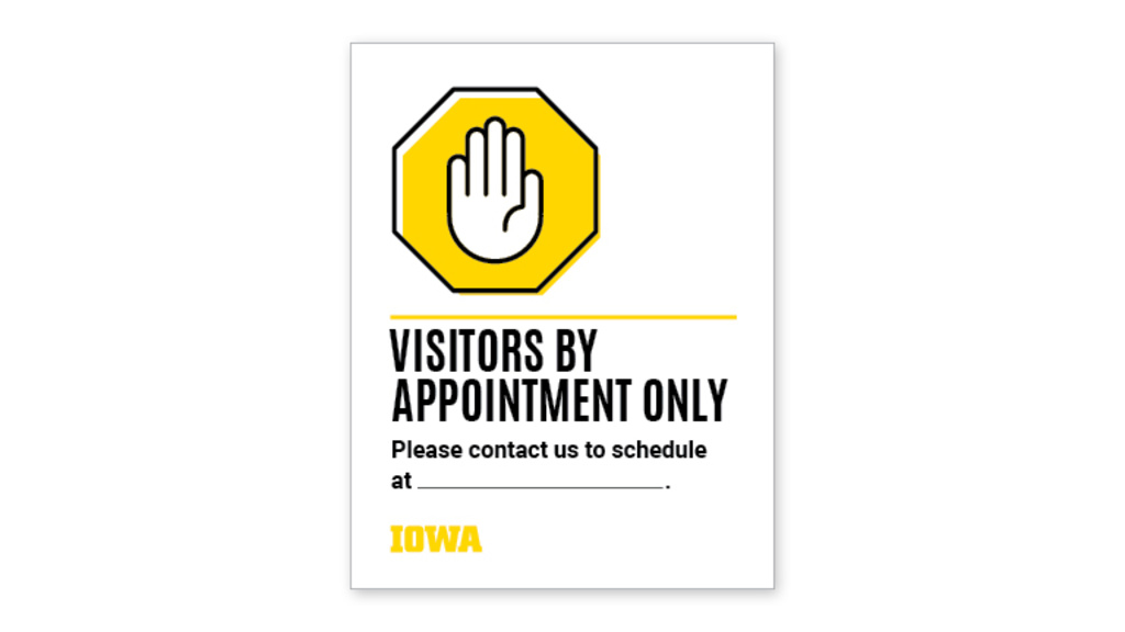 Visitors by appointment only