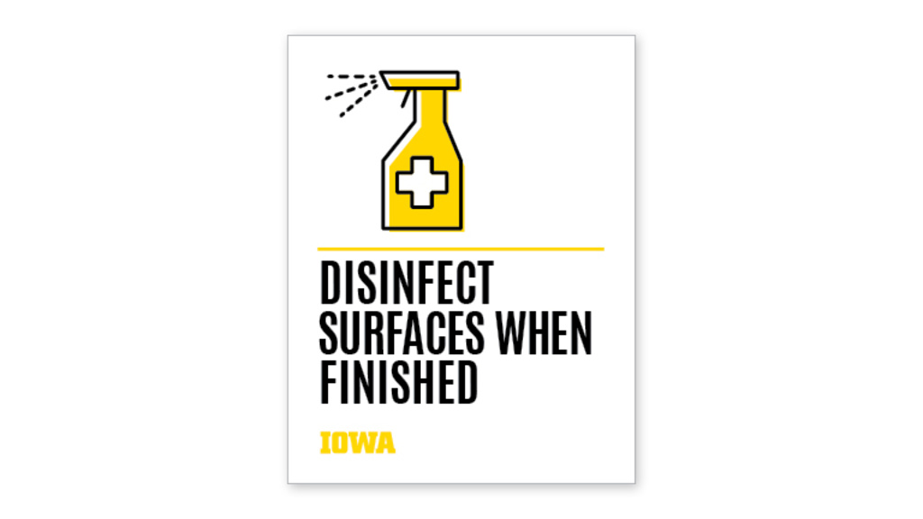 Disinfect Surfaces When Finished